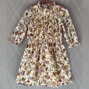 Janie and Jack - Floral cream Smocked cotton Dress - Size 5